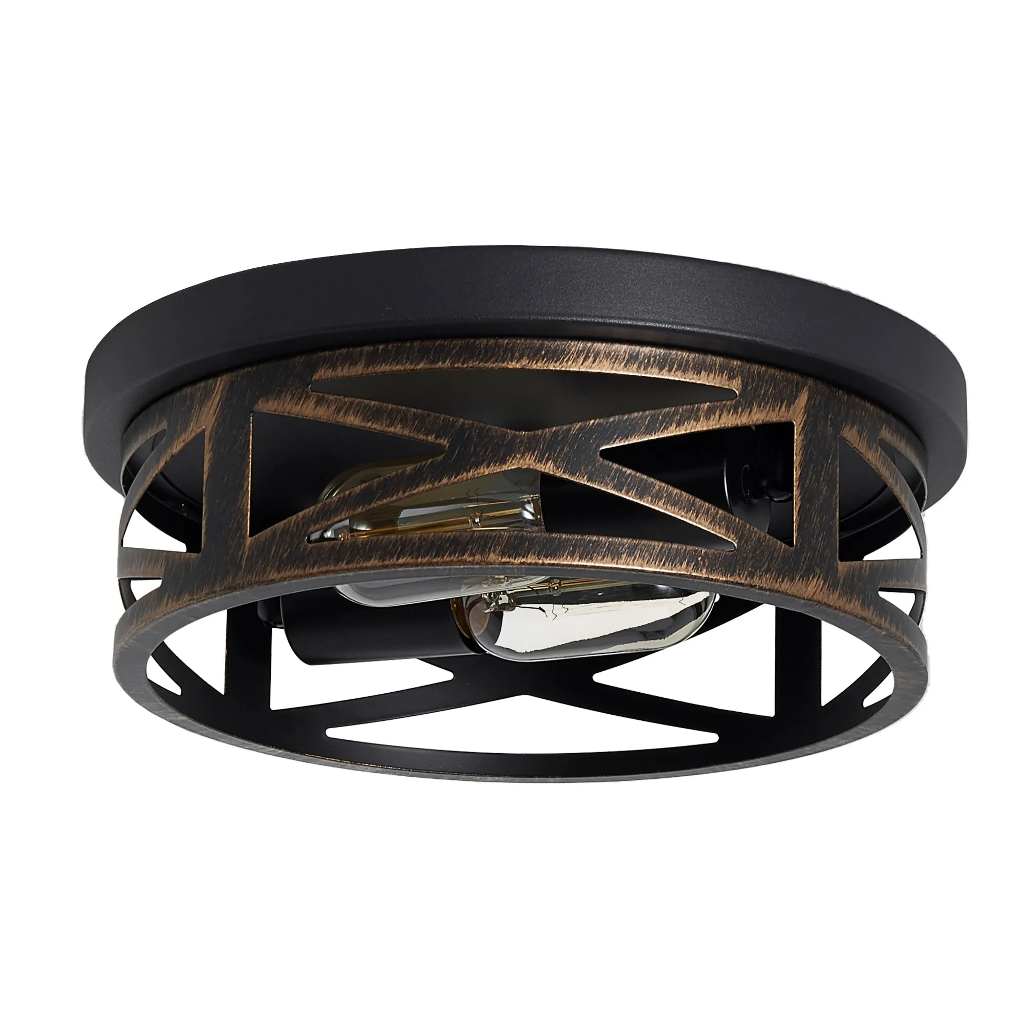 Industrial 2-Light Flush Mount Ceiling Light, 10.8 in (2-Pack), image 9 of 11