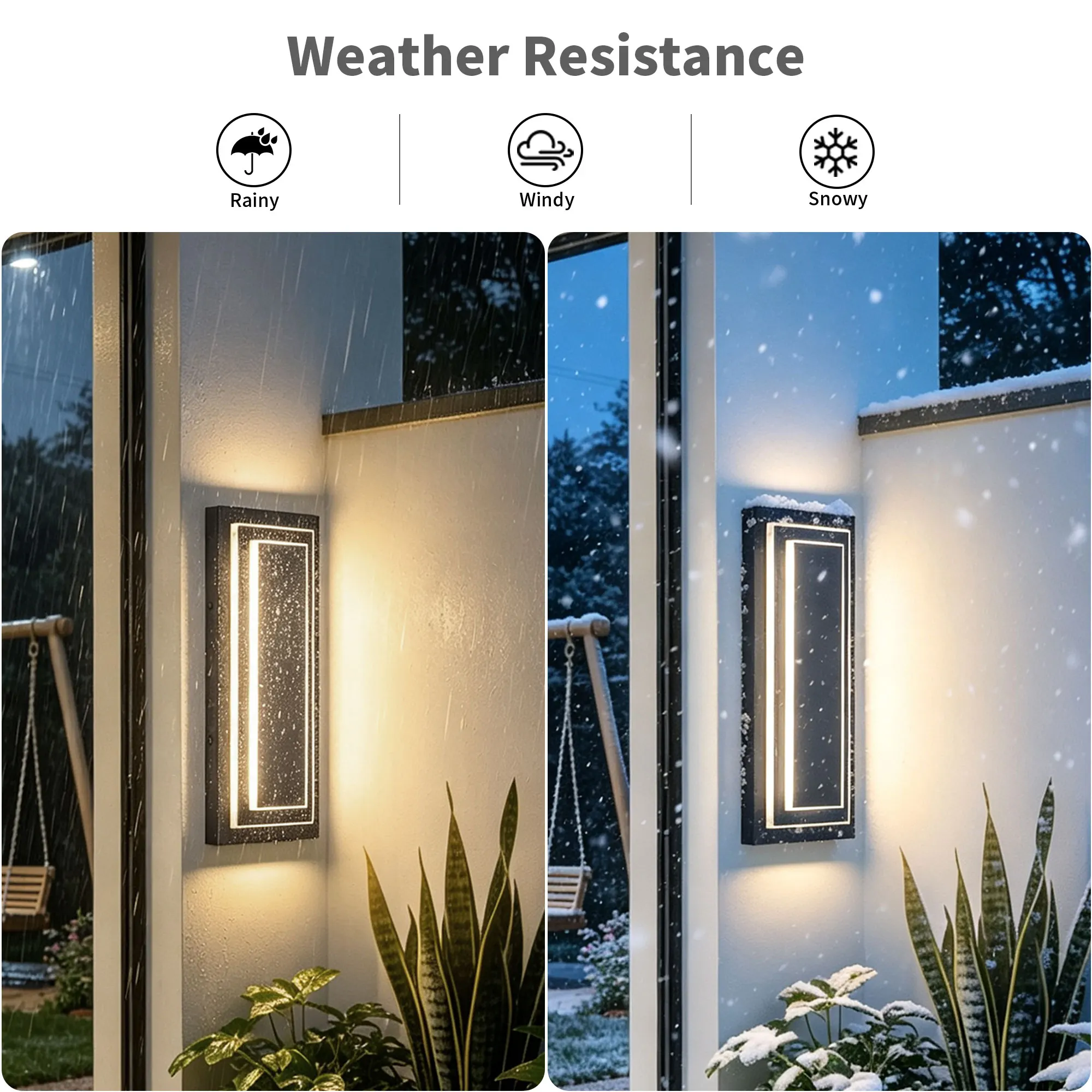 Black Outdoor Wall Light, 15.8 in (2-Pack), image 6 of 10