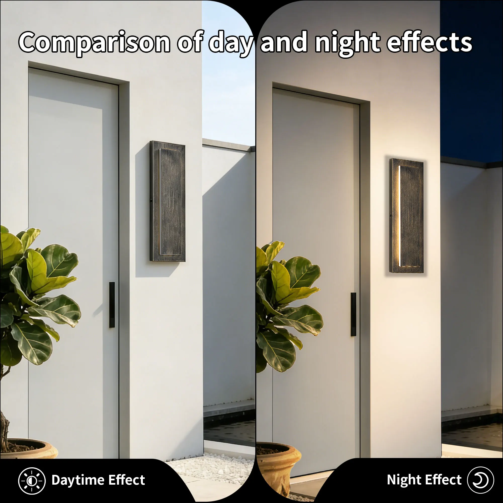 Outdoor Wall Light, 15.7 in · Integrated LED (2-Pack), image 4 of 9