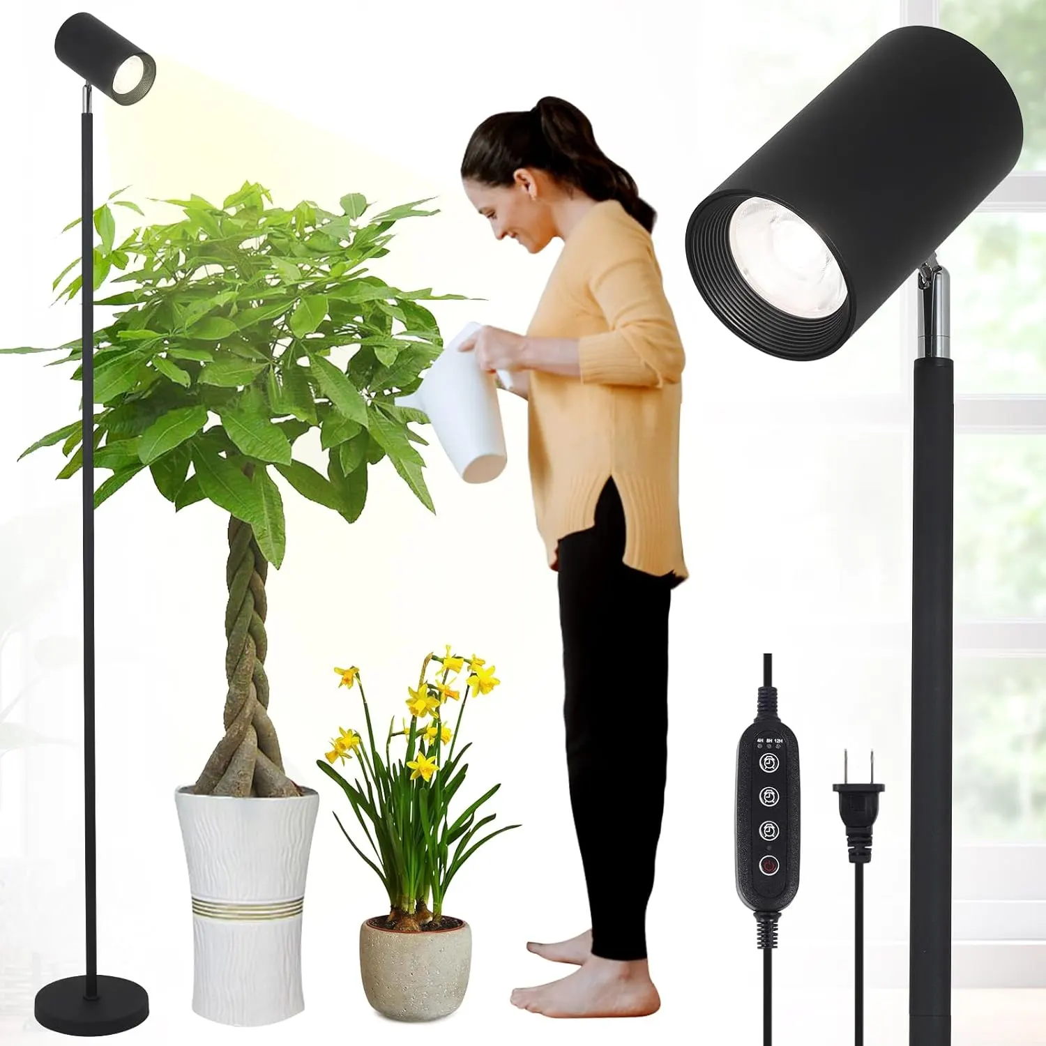 Adjustable Height Grow Light with Timer, 75 in, image 5 of 7