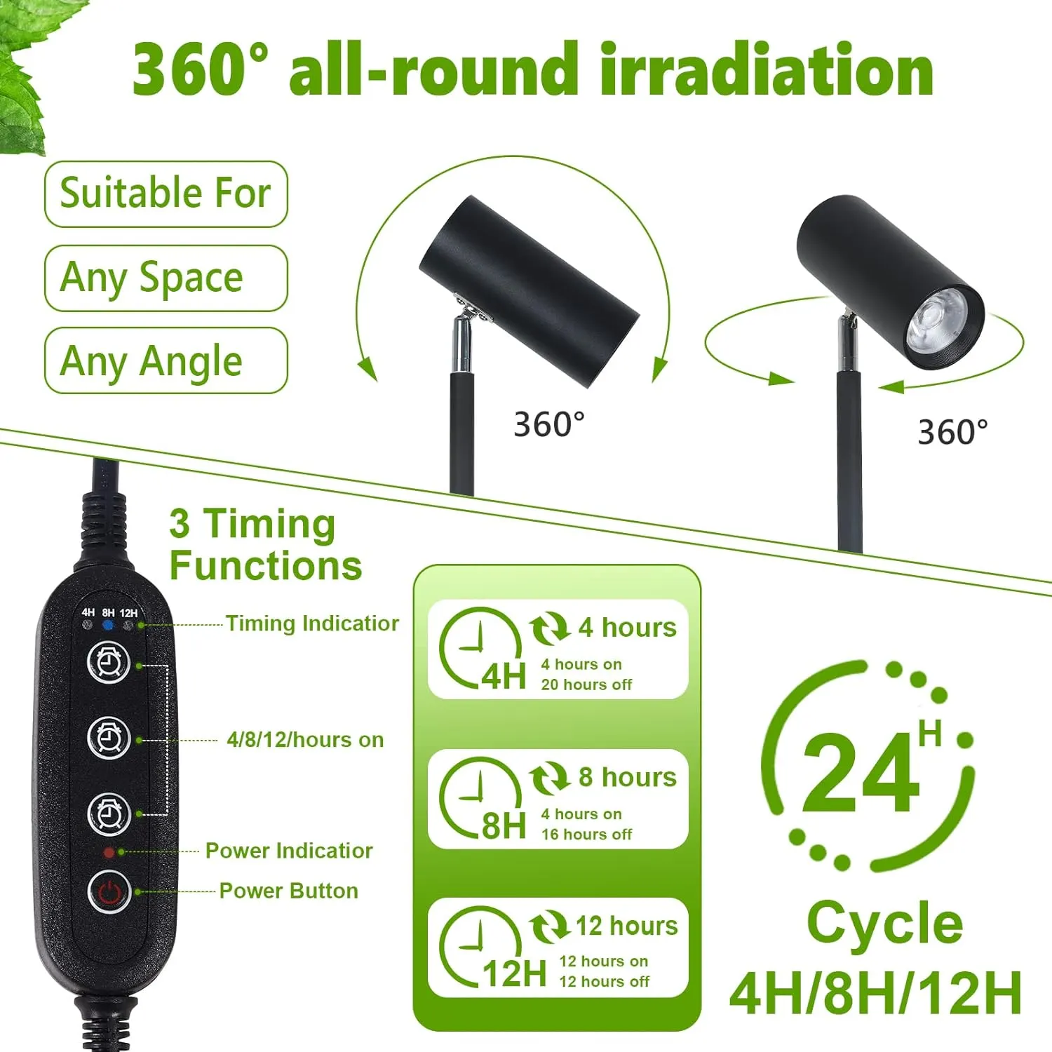 Adjustable Height Grow Light with Timer, 75 in, image 7 of 7