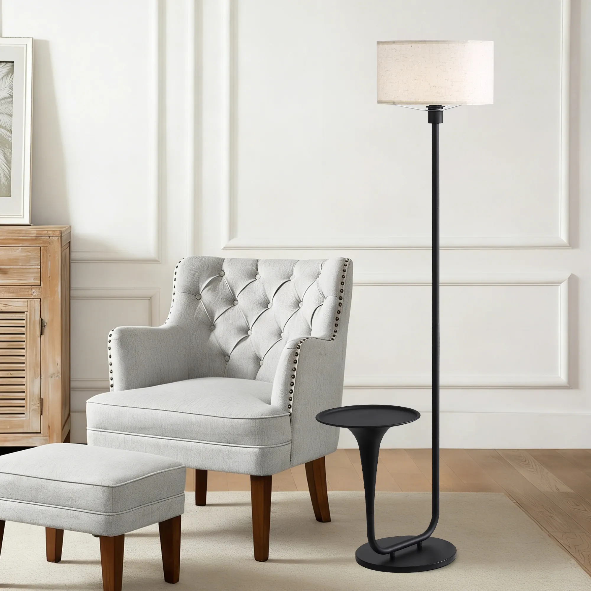 Vintage Floor Lamp, 57.5 in · Dimmable