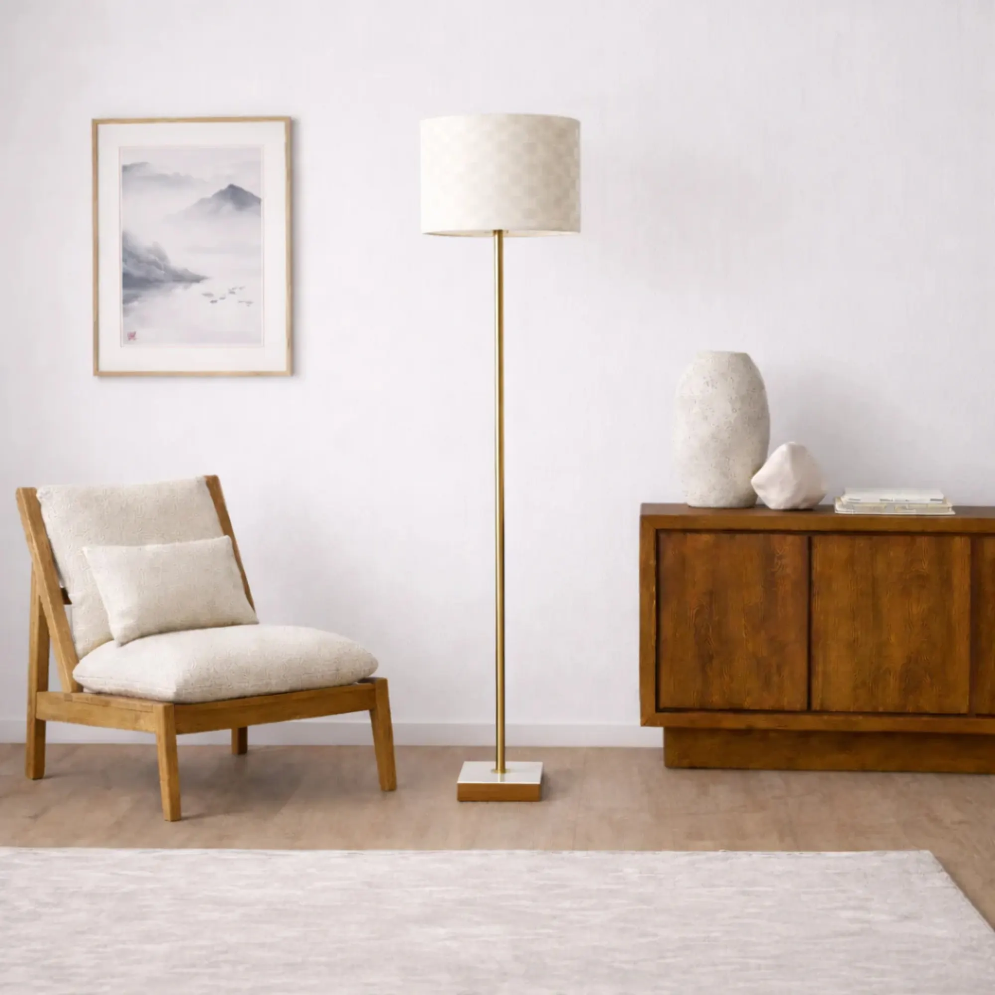 Minimalist White Floor Lamp, 56.4 in, image 3 of 4
