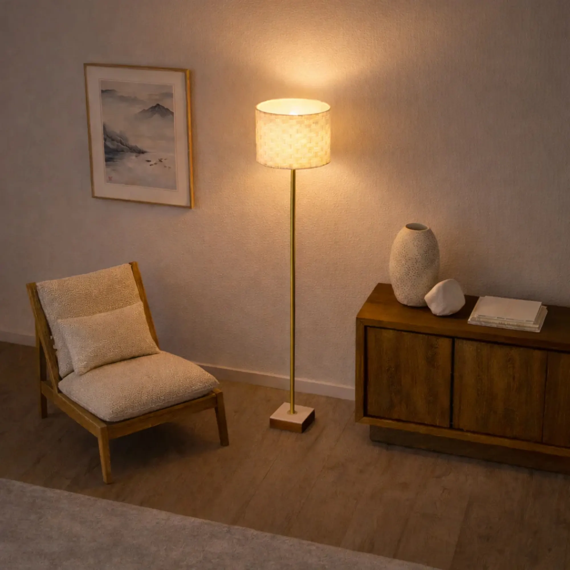 Minimalist White Floor Lamp, 56.4 in, image 4 of 4