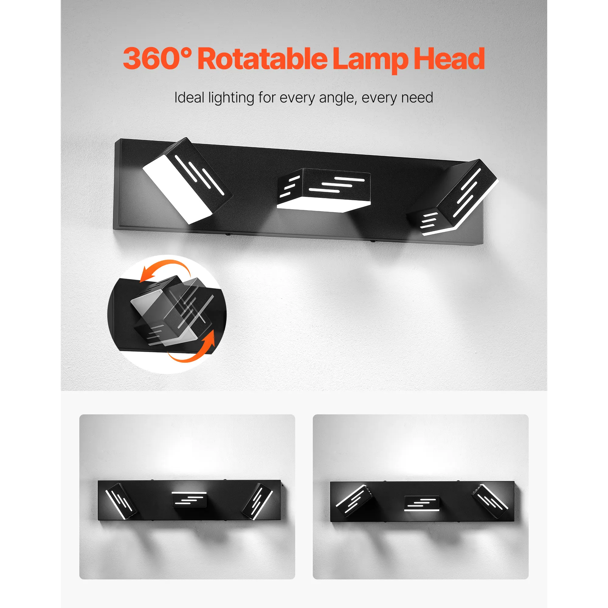 Modern 3-Light Table Lamp, 19.69 in, image 9 of 9