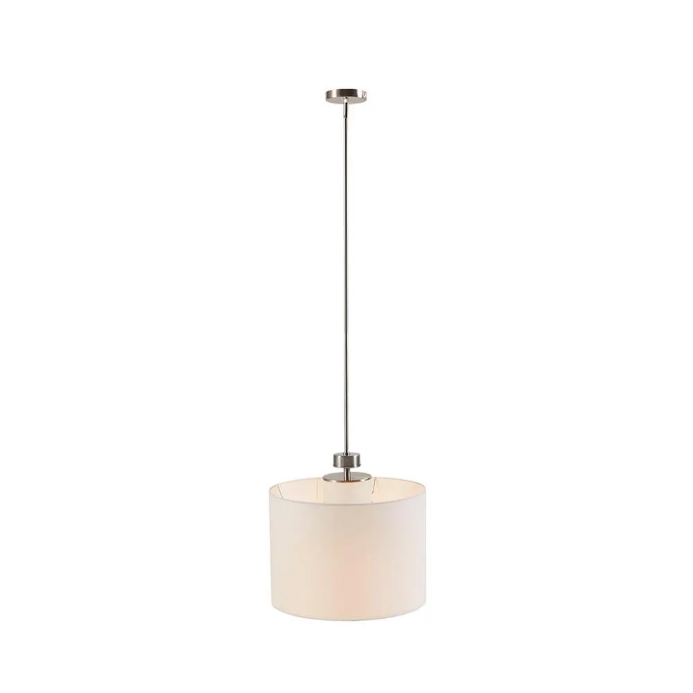 Modern Linen Pendant Light, 18 in, image 5 of 7