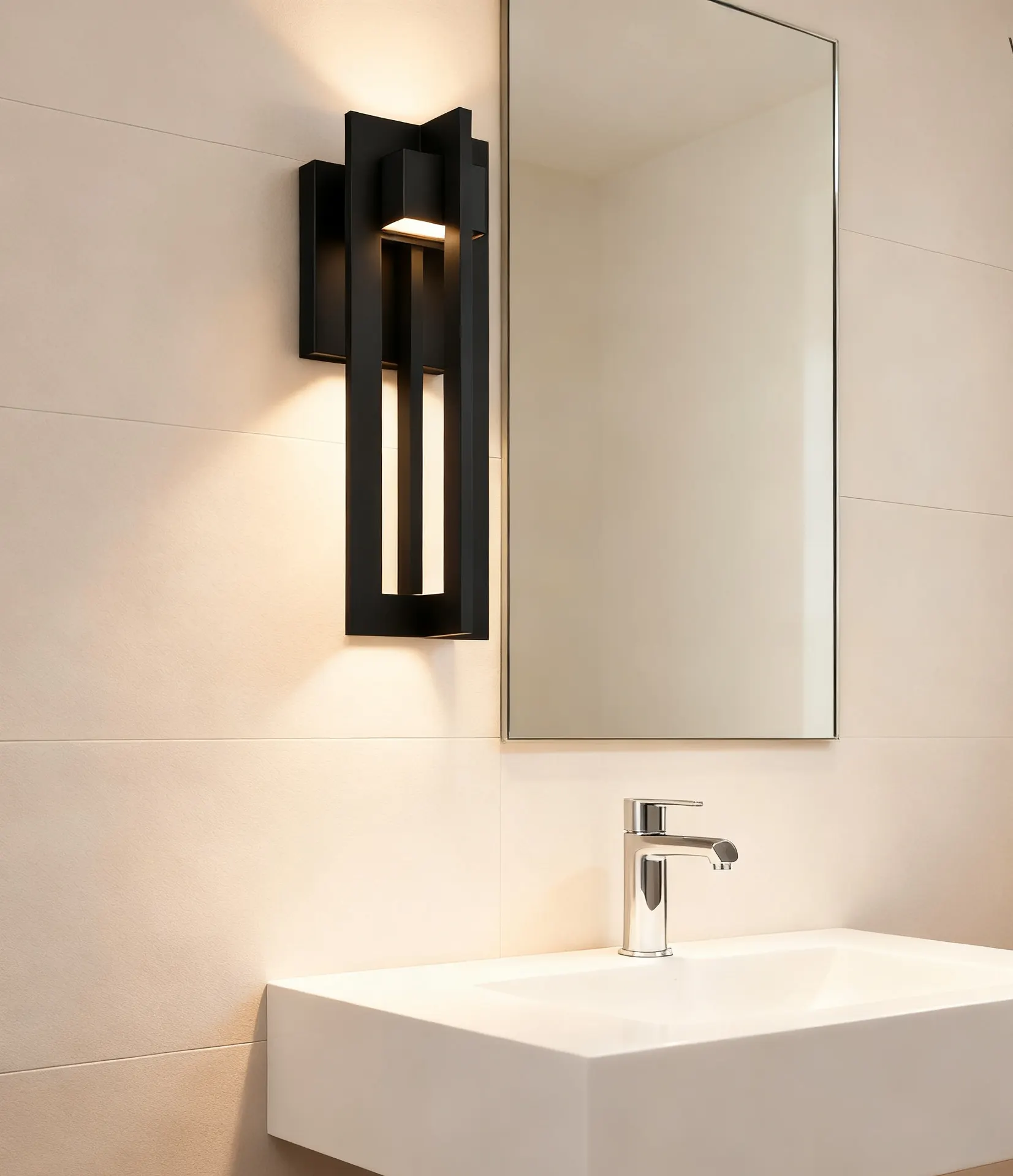 Matte Black Outdoor Wall Light, 13 in · Integrated LED, image 11 of 11