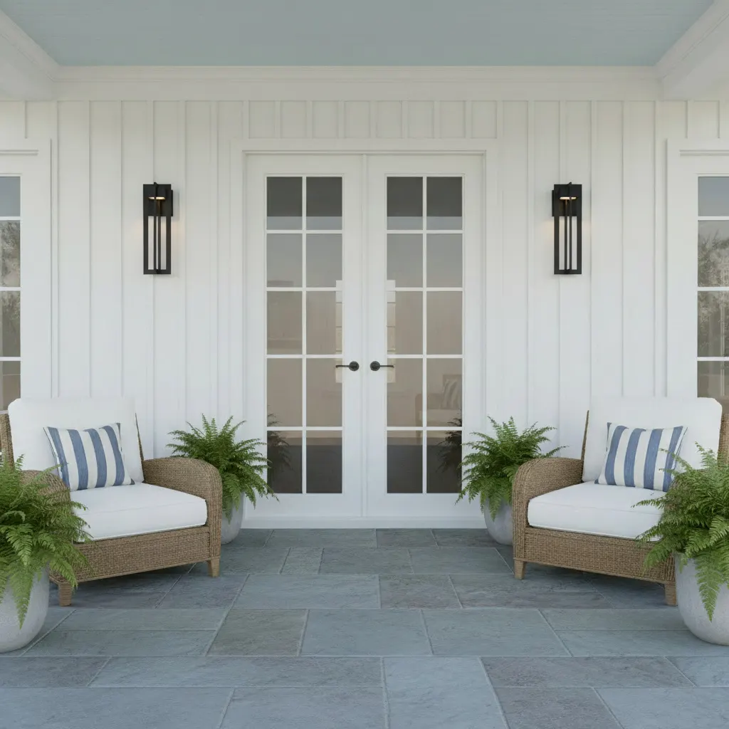 Matte Black Outdoor Wall Light, 13 in · Integrated LED, image 3 of 11