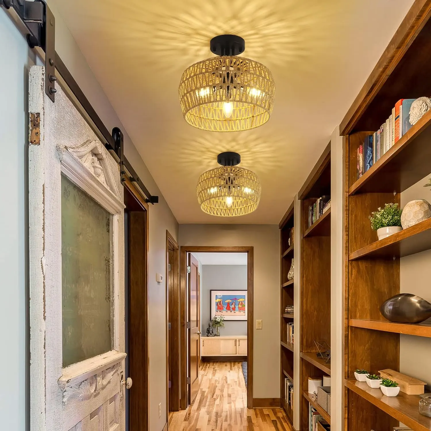 3-Light Semi-Flush Mount Ceiling Light