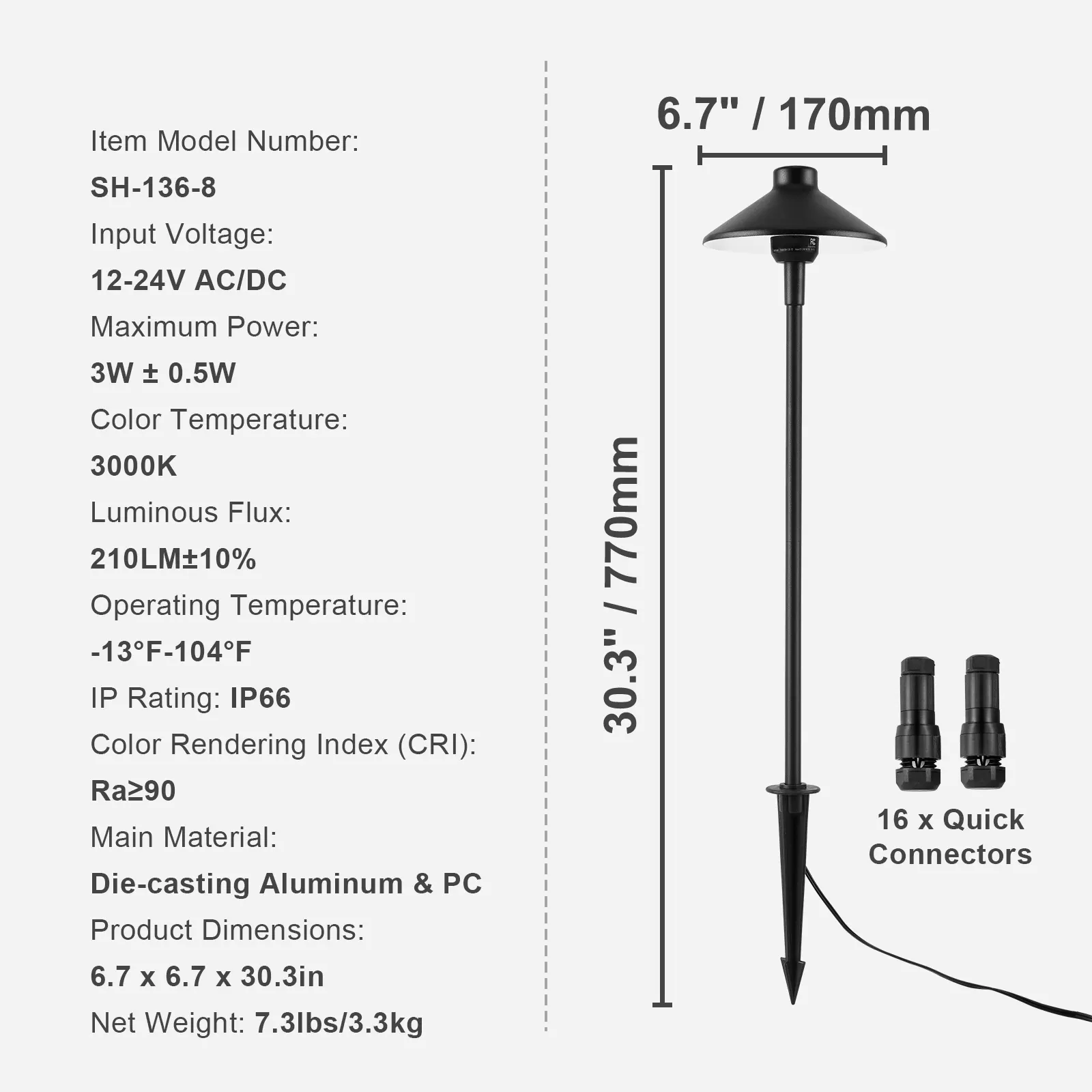 White Path Light (8-Pack), image 4 of 6