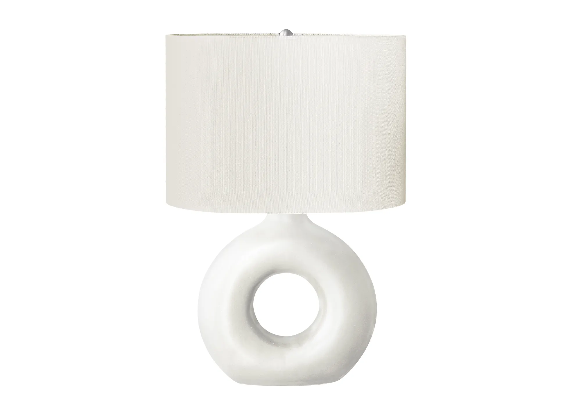 Modern White Ceramic Table Lamp, 24 in, image 2 of 3