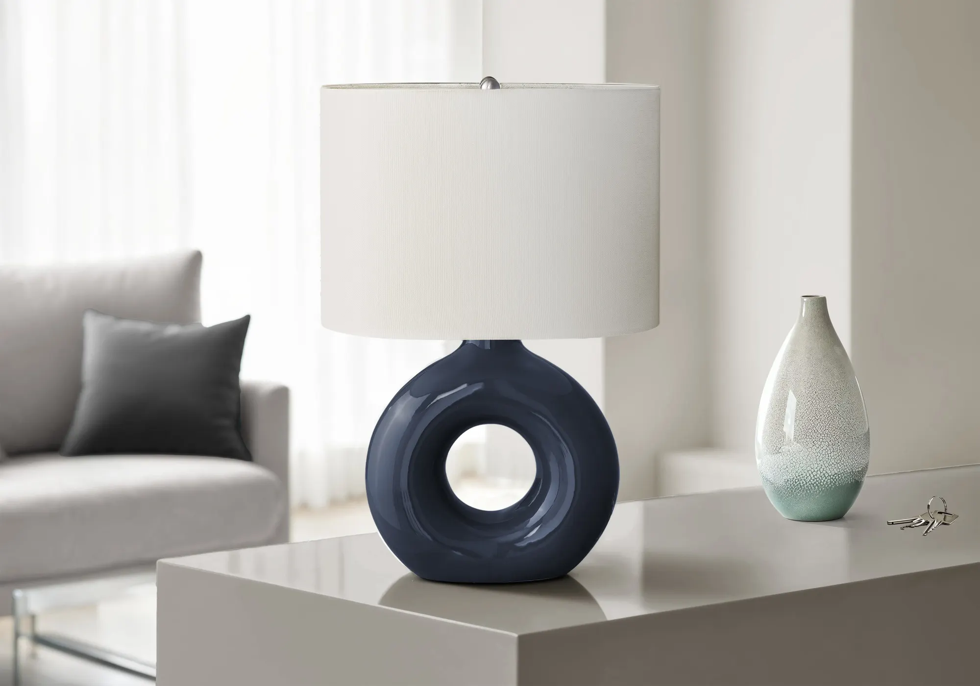 Modern Ceramic Table Lamp, 24 in