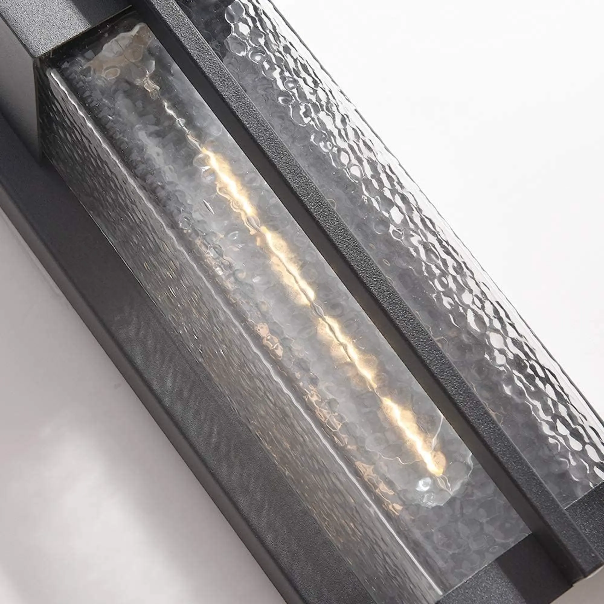 Black Glass Outdoor Wall Light, 13 in · Dusk-to-Dawn (2-Pack), image 7 of 7