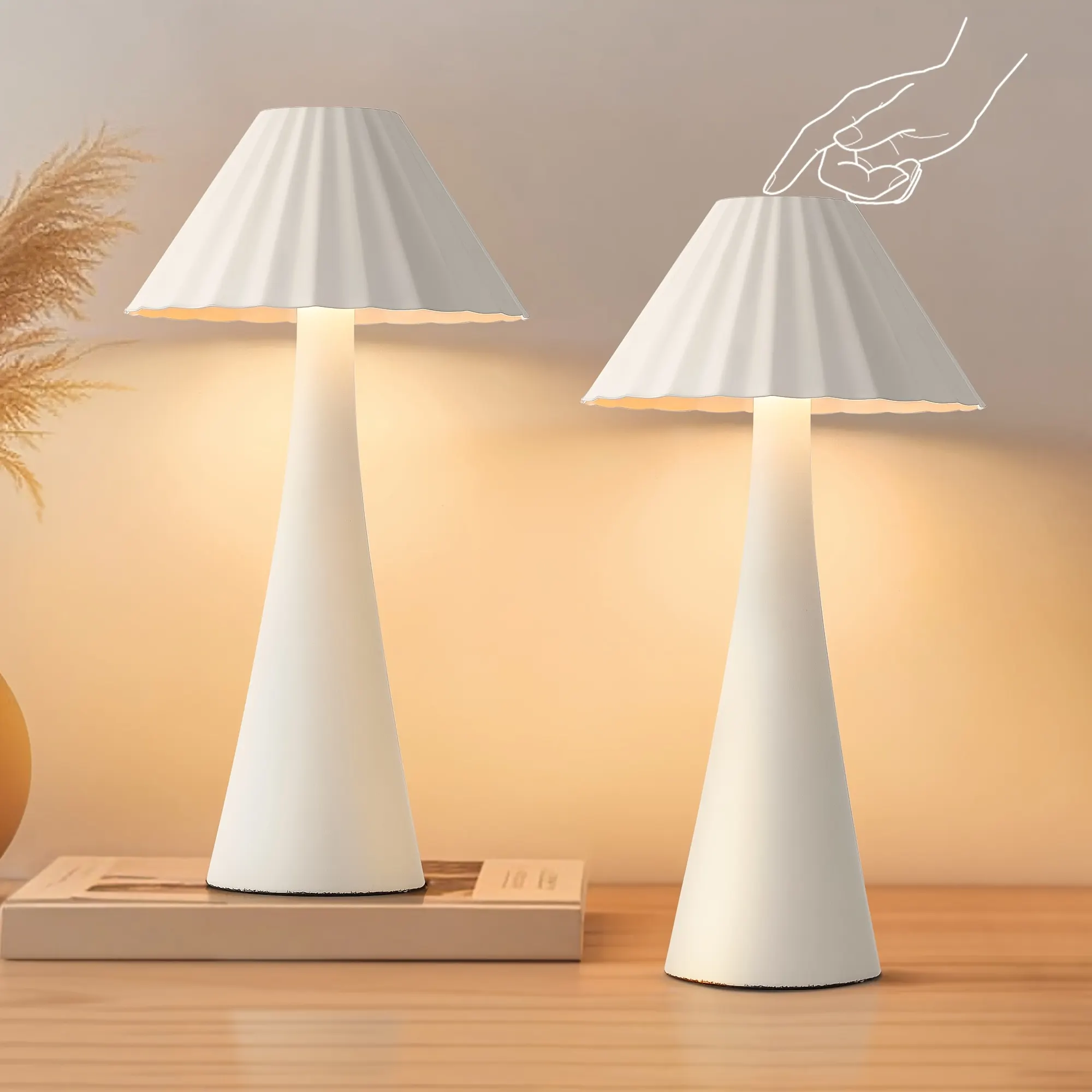 Modern White Desk Lamp, 10.5 in · Dimmable (2-Pack)