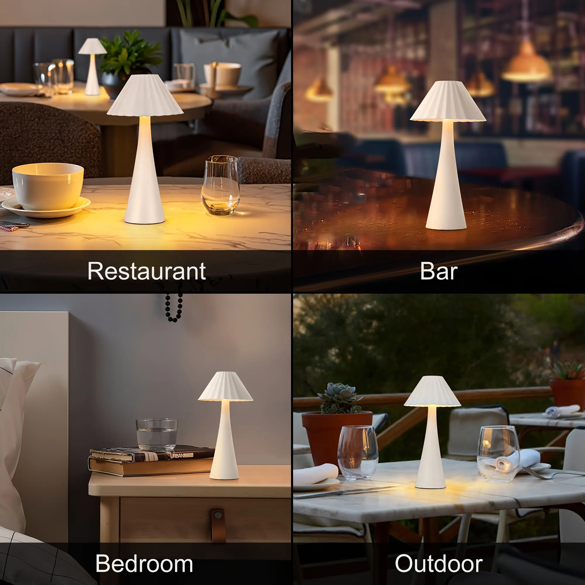 Modern White Desk Lamp, 10.5 in · Dimmable (2-Pack), image 5 of 6