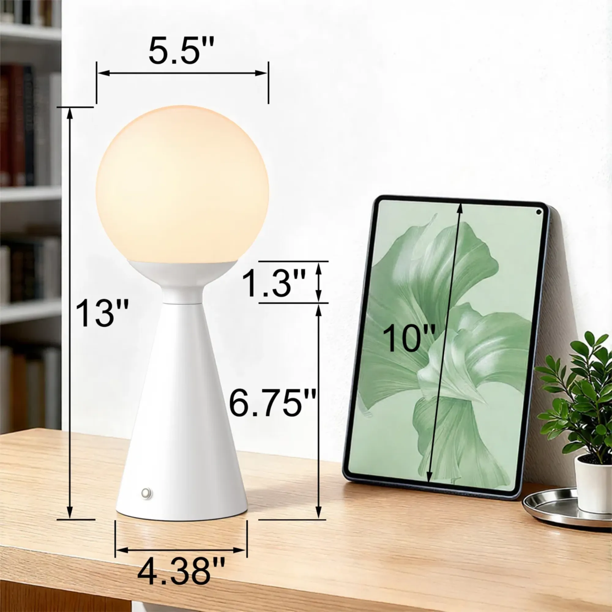 Modern Crystal Desk Lamp, 13 in · Dimmable, image 4 of 7