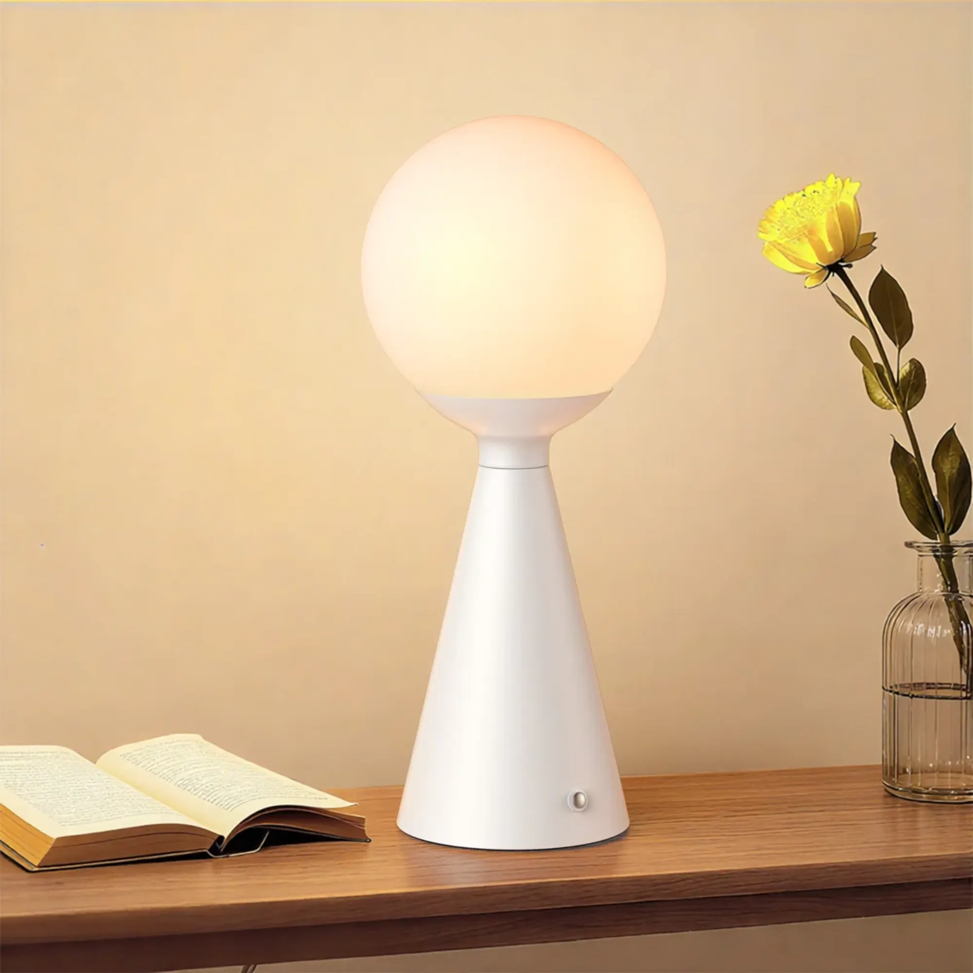 Modern Crystal Desk Lamp, 13 in · Dimmable