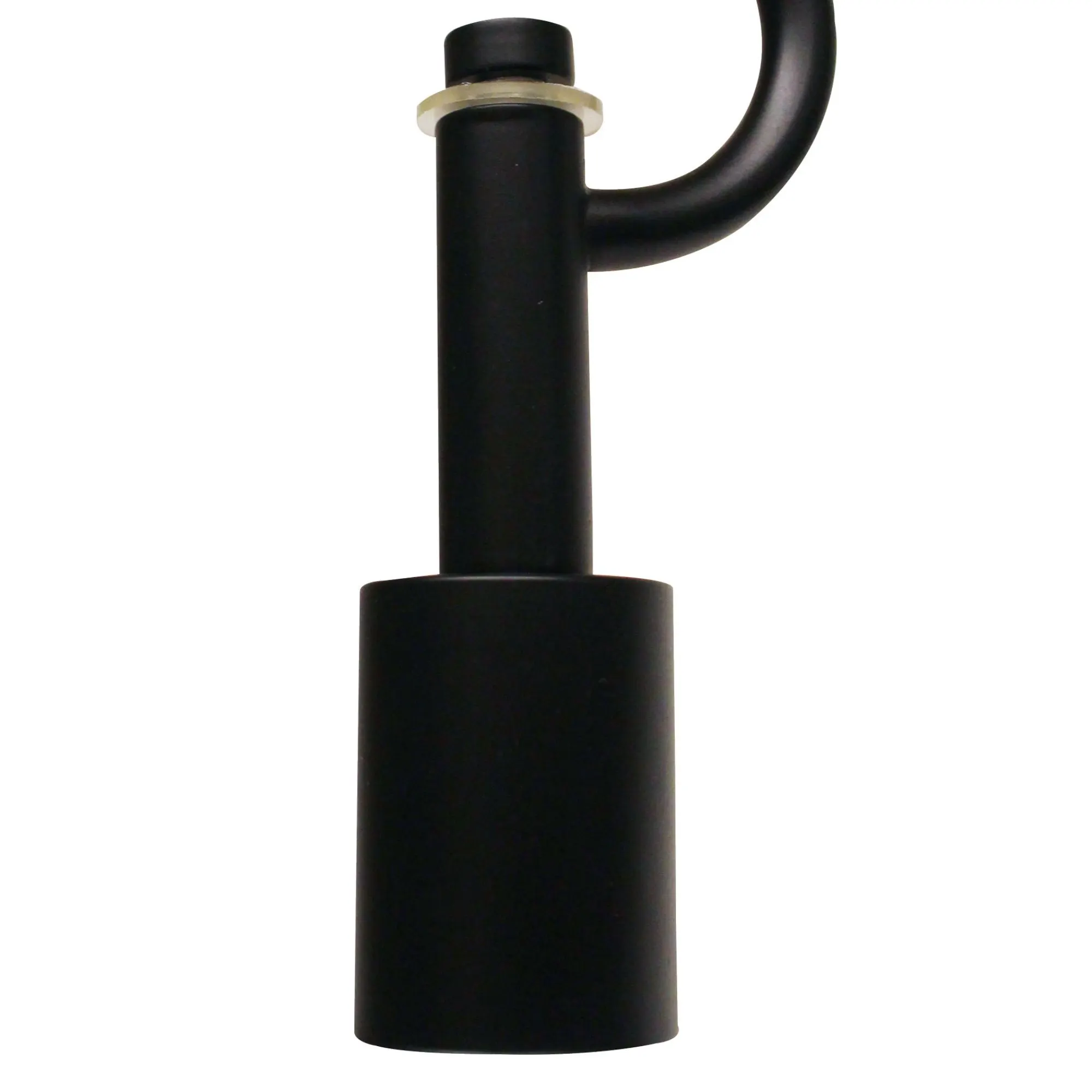 Vintage Matte Black 3-Light Fabric Pendant Light, 8.5 in, image 4 of 5
