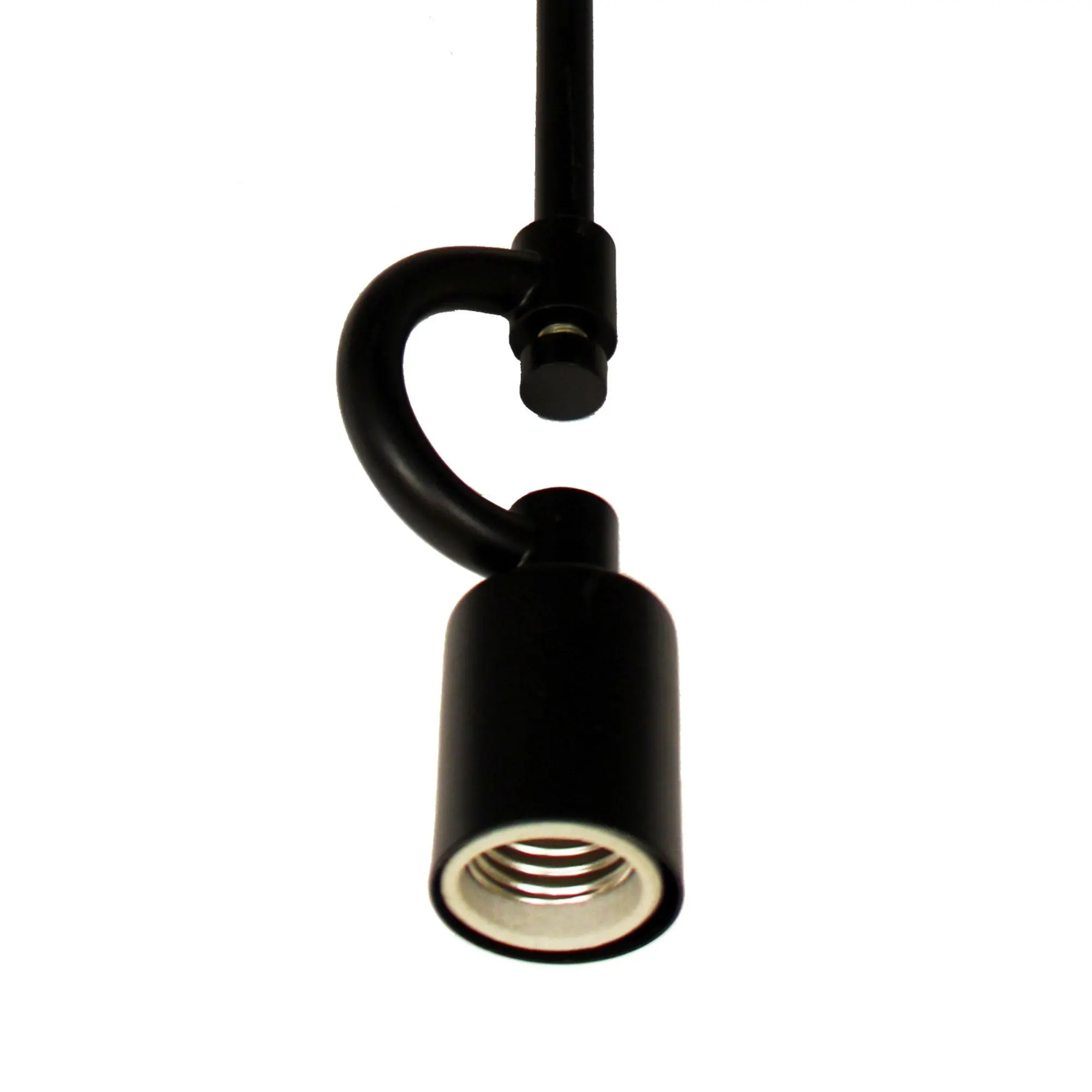 Vintage Matte Black 3-Light Fabric Pendant Light, 19.25 in, image 4 of 5