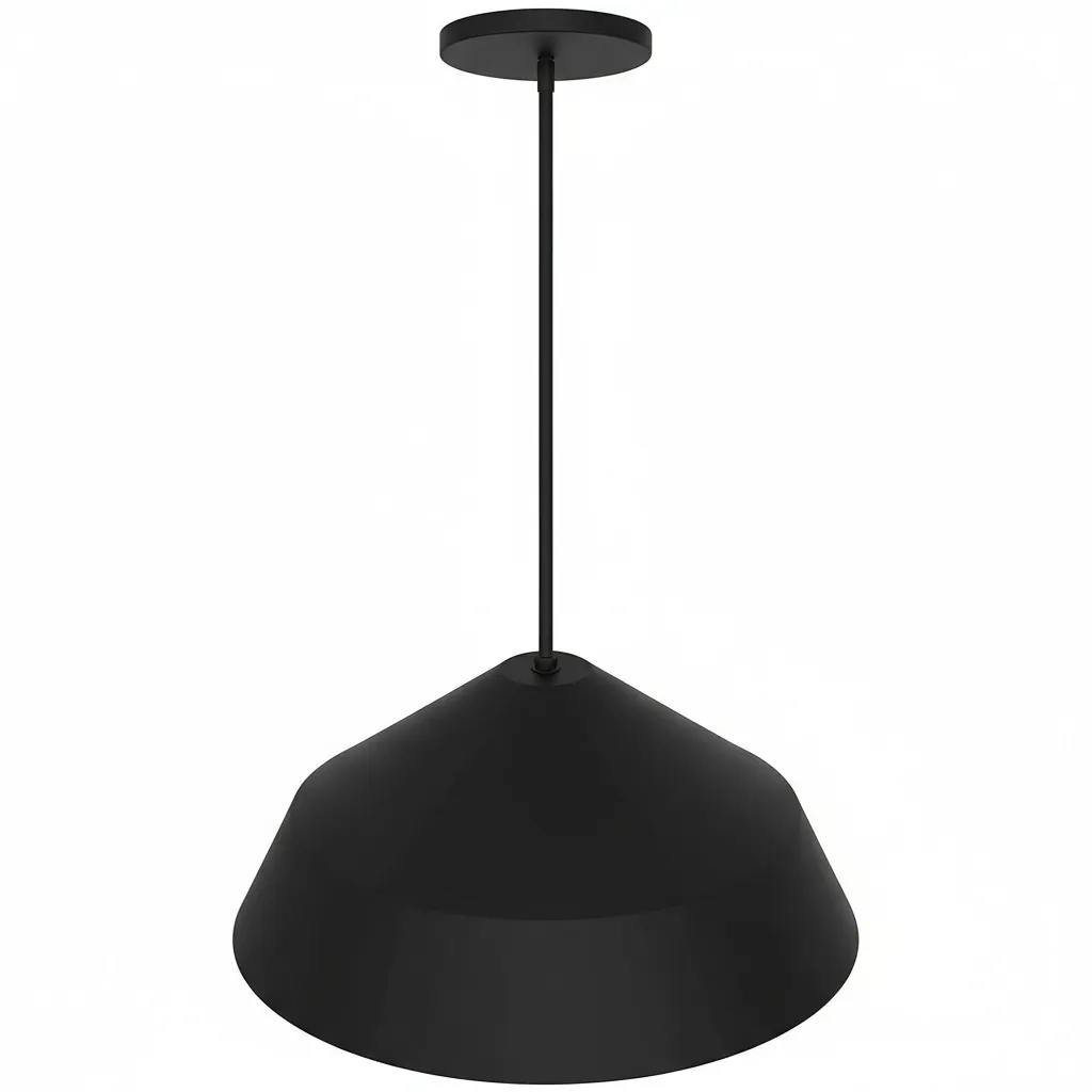 Modern Farmhouse Black Pendant Light, 22 in · Integrated LED, image 4 of 11