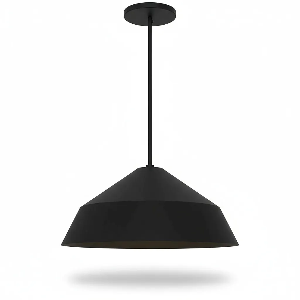 Modern Farmhouse Black Pendant Light, 22 in · Integrated LED, image 7 of 11
