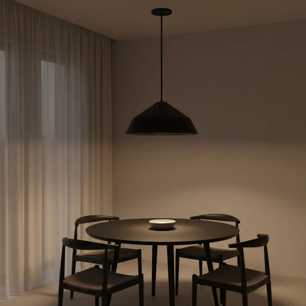 Modern Farmhouse Black Pendant Light, 22 in · Integrated LED, image 11 of 11