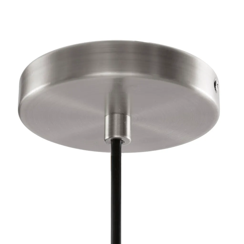 Modern Silver Clear Glass Pendant Light, 9 in, image 6 of 10