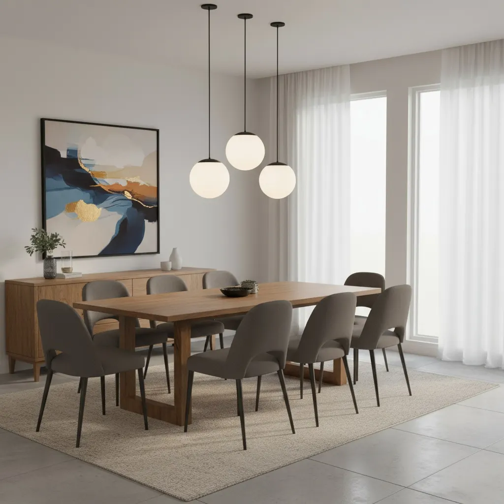 Modern White Glass Pendant Light, 10 in · Integrated LED