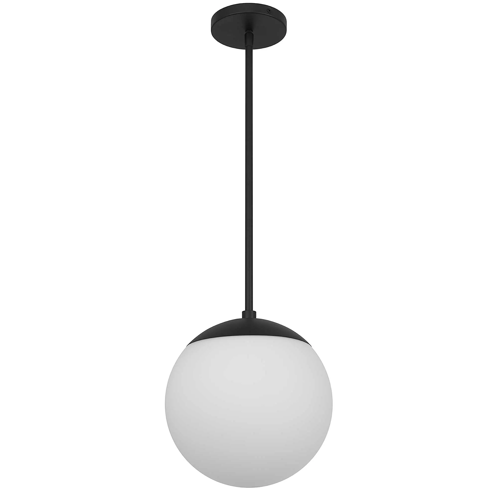 Modern White Glass Pendant Light, 10 in · Integrated LED, image 4 of 10