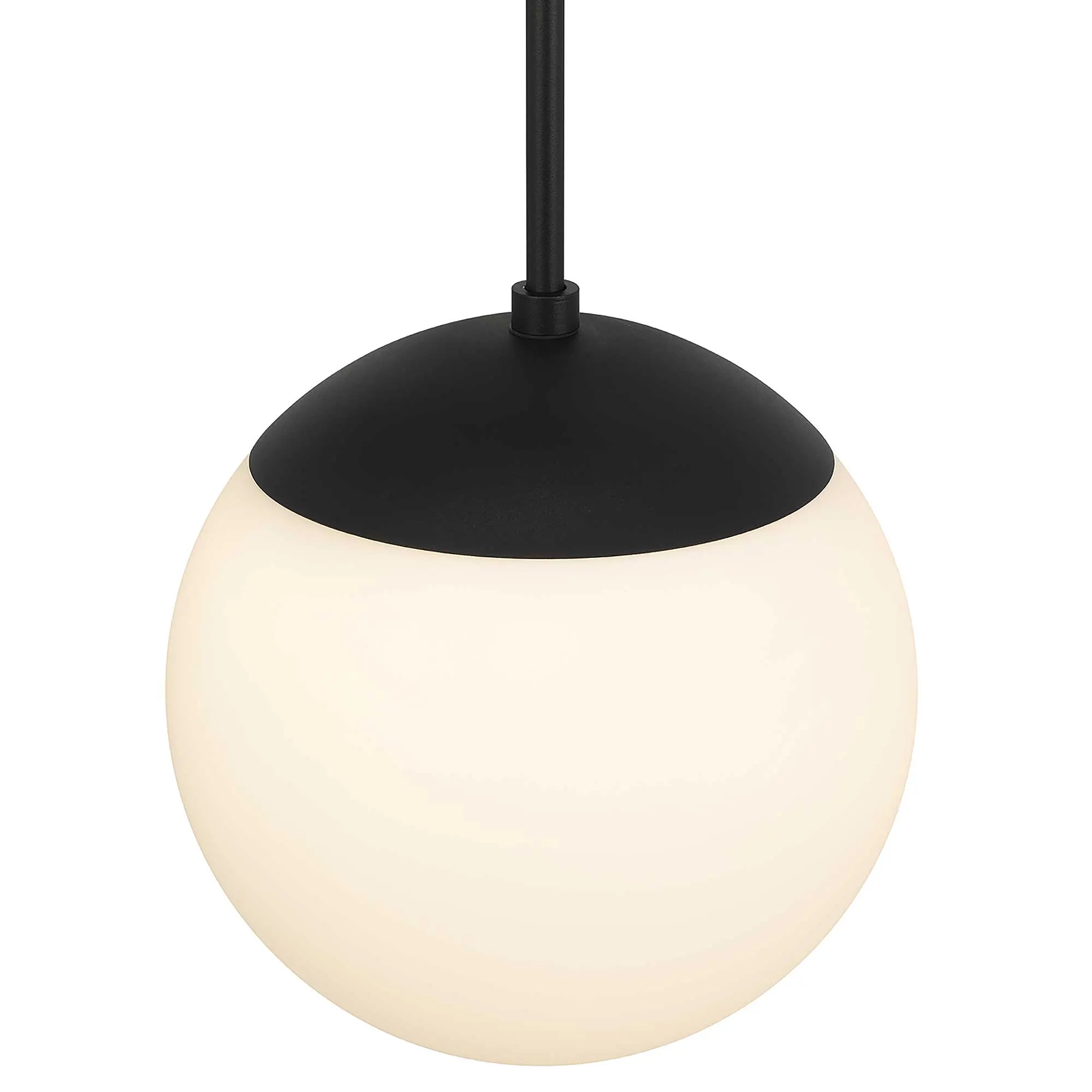 Modern White Glass Pendant Light, 10 in · Integrated LED, image 6 of 10