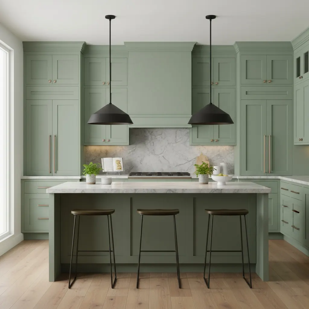 Modern Farmhouse Black Pendant Light, 14 in · Integrated LED, image 7 of 9