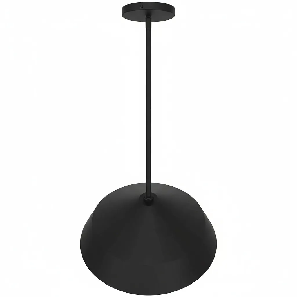 Modern Farmhouse Black Pendant Light, 14 in · Integrated LED, image 5 of 9