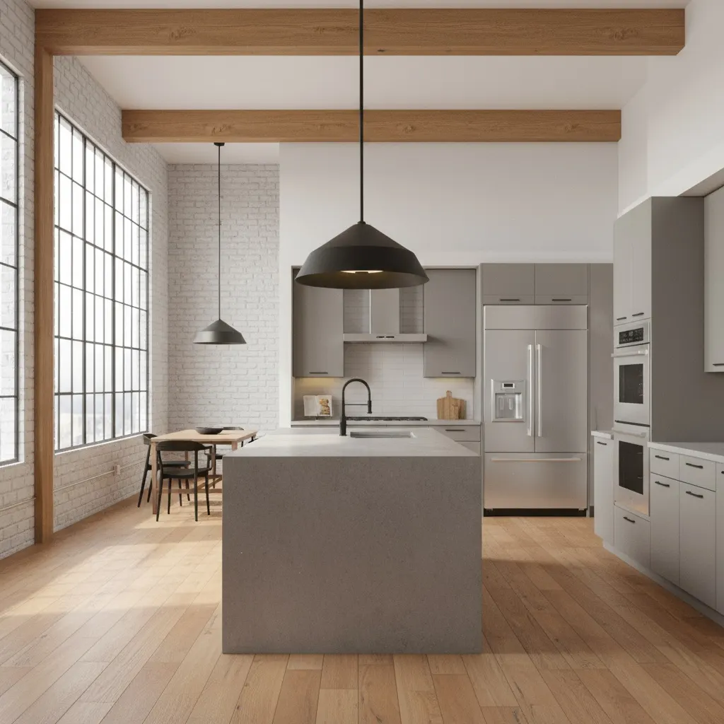 Modern Farmhouse Black Pendant Light, 14 in · Integrated LED, image 9 of 9