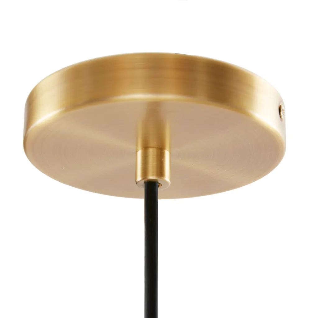 Modern Gold Clear Glass Pendant Light, 9 in, image 6 of 8