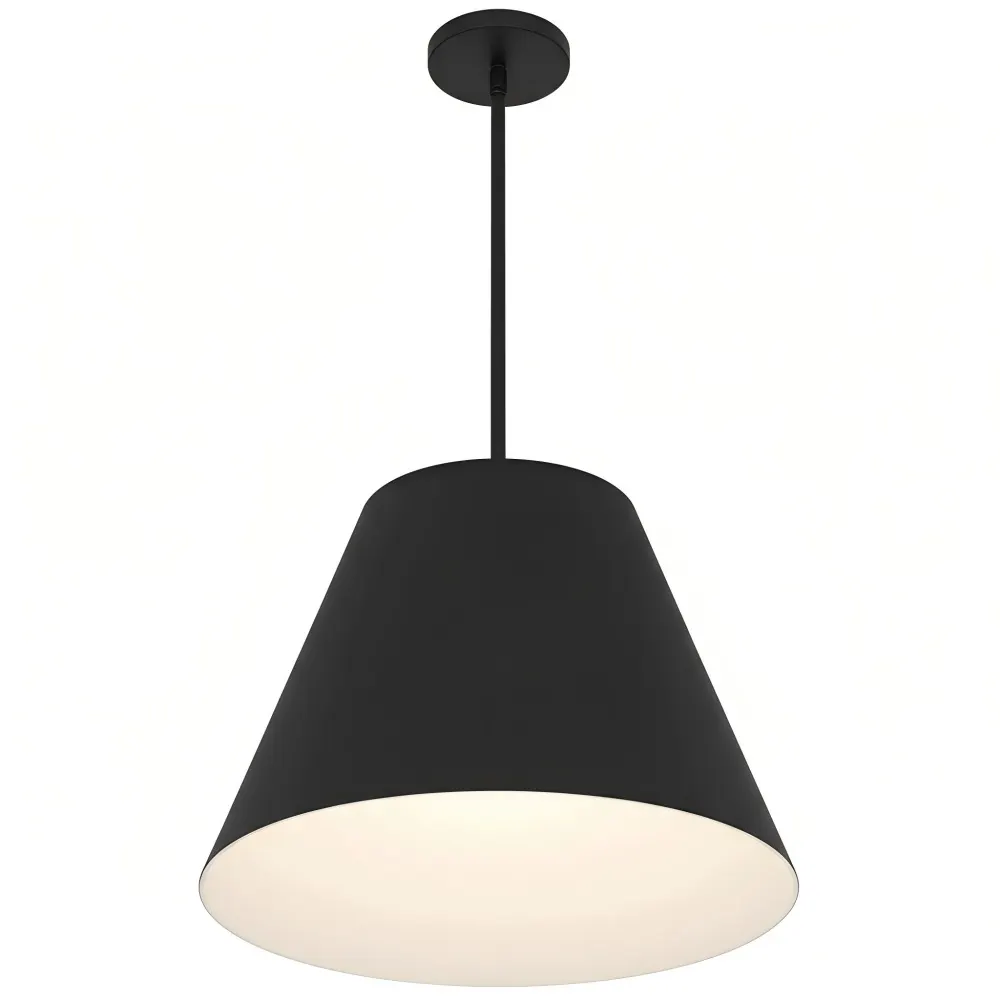 Modern Farmhouse Black Pendant Light, 16 in · Integrated LED, image 5 of 9