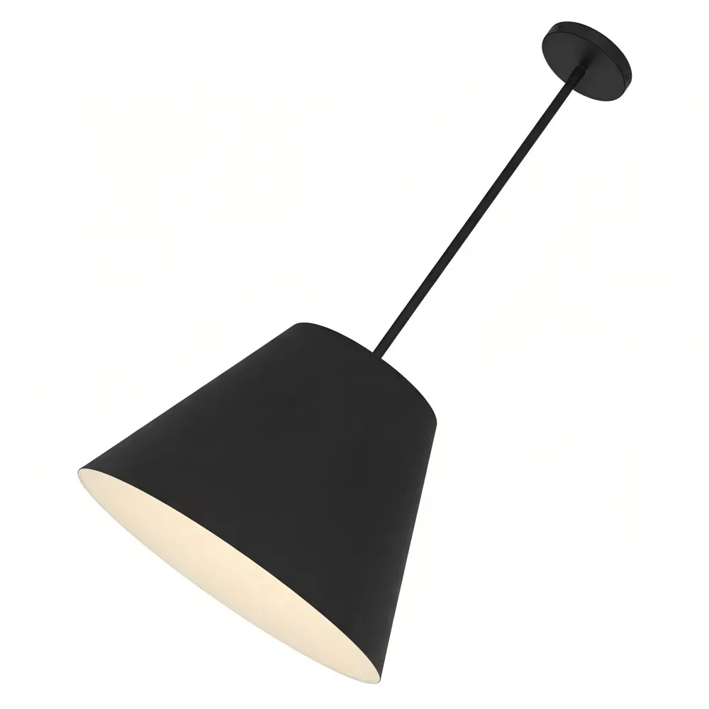 Modern Farmhouse Black Pendant Light, 16 in · Integrated LED, image 6 of 9