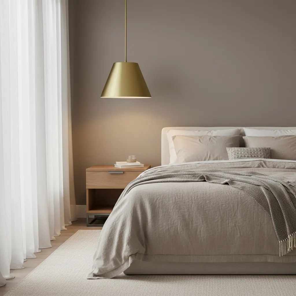 Modern Farmhouse Gold Pendant Light, 16 in · Integrated LED, image 6 of 10