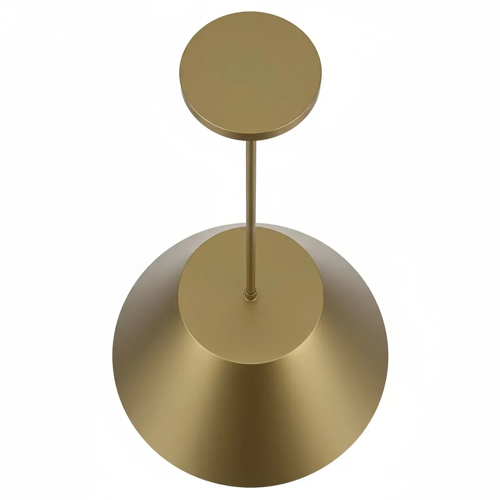 Modern Farmhouse Gold Pendant Light, 16 in · Integrated LED, image 2 of 10