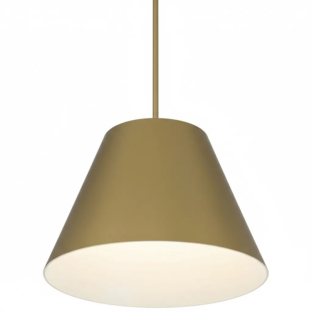 Modern Farmhouse Gold Pendant Light, 16 in · Integrated LED, image 3 of 10