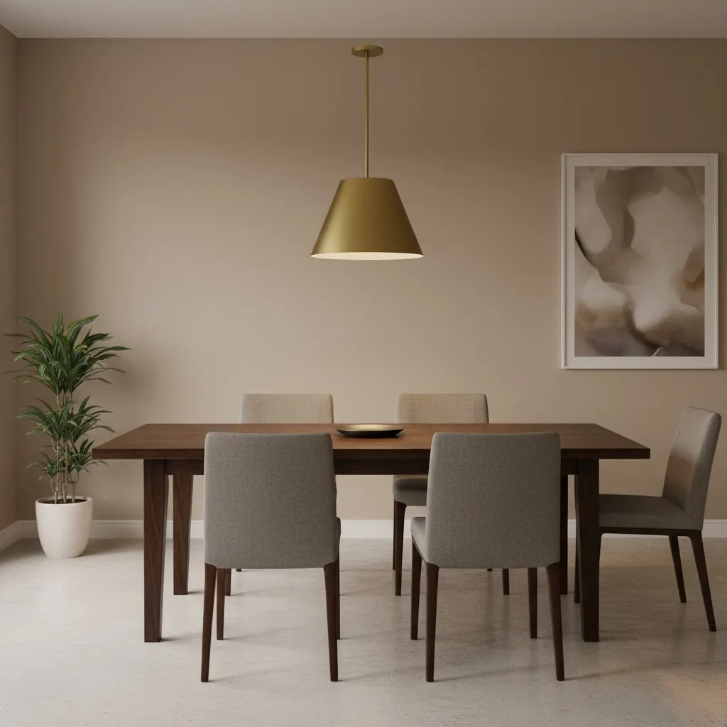Modern Farmhouse Gold Pendant Light, 16 in · Integrated LED, image 9 of 10