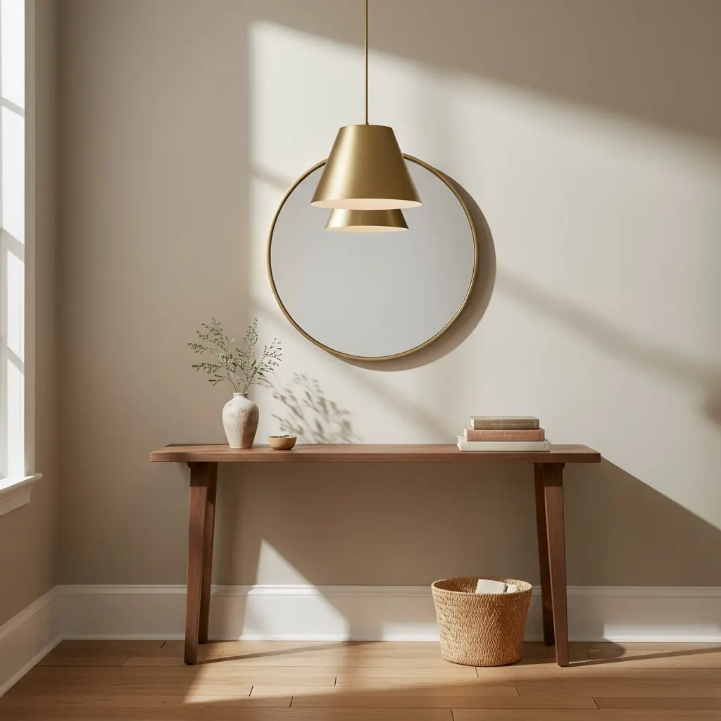 Modern Farmhouse Gold Pendant Light, 16 in · Integrated LED, image 10 of 10