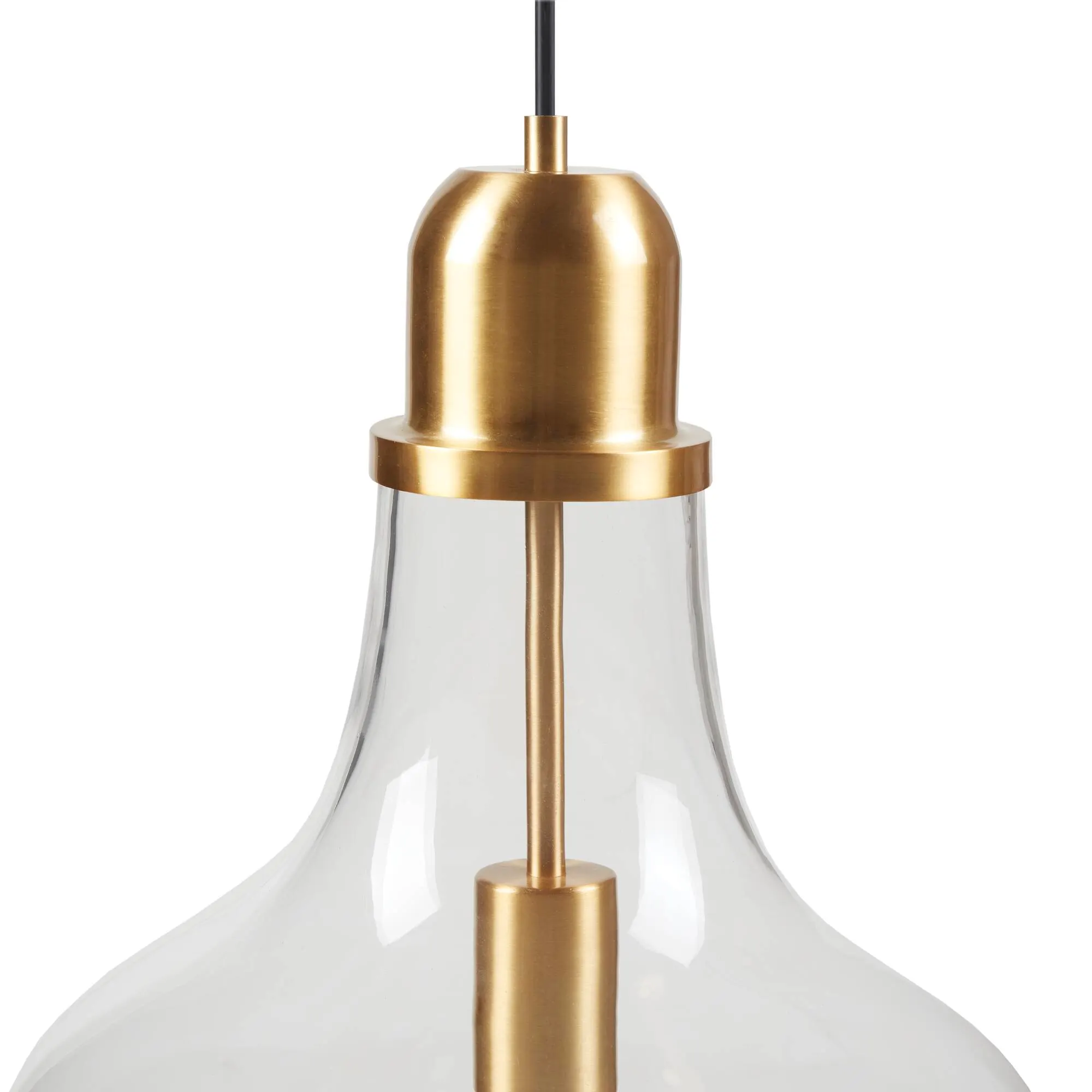Modern Gold Clear Glass Pendant Light, 13 in, image 5 of 14