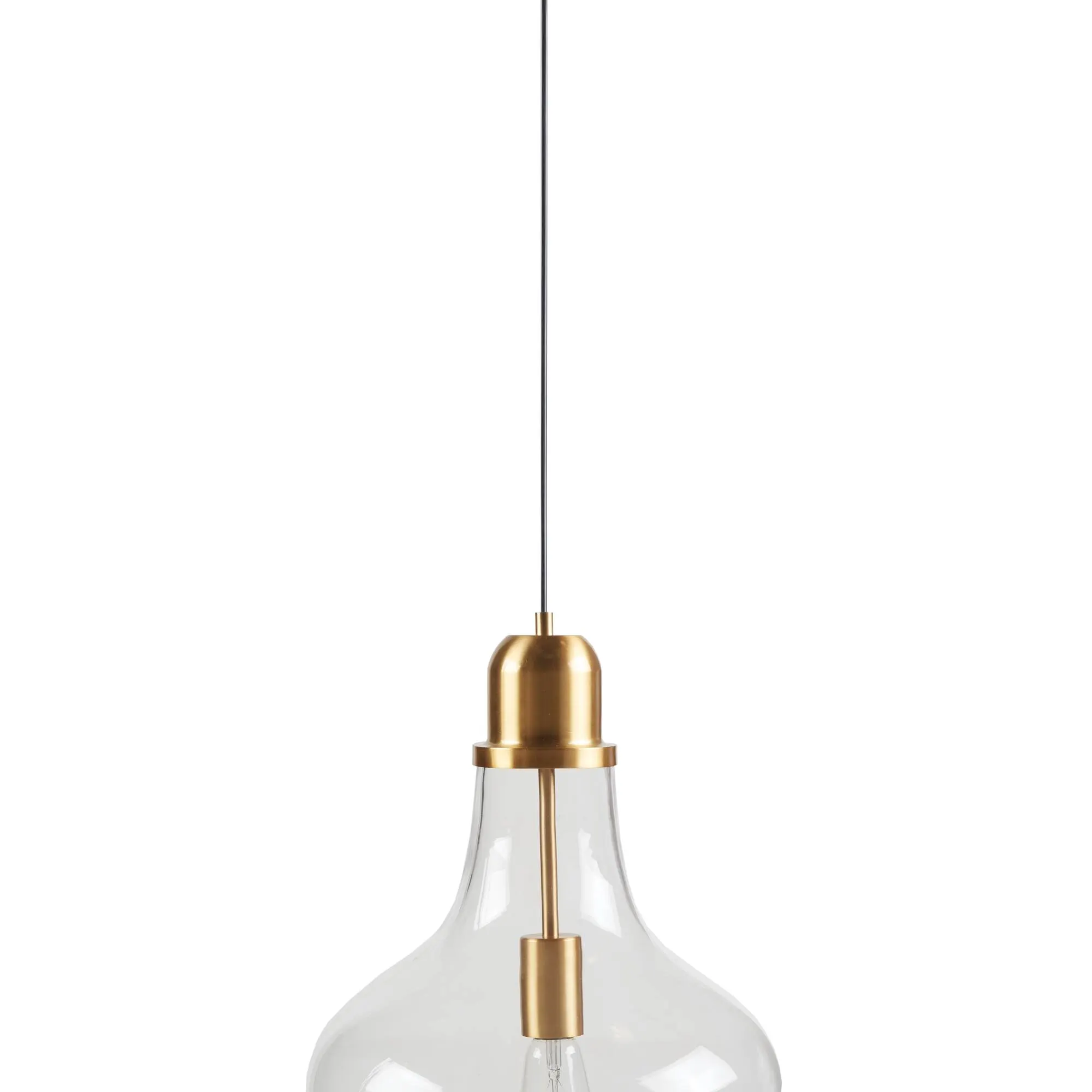 Modern Gold Clear Glass Pendant Light, 13 in, image 10 of 14