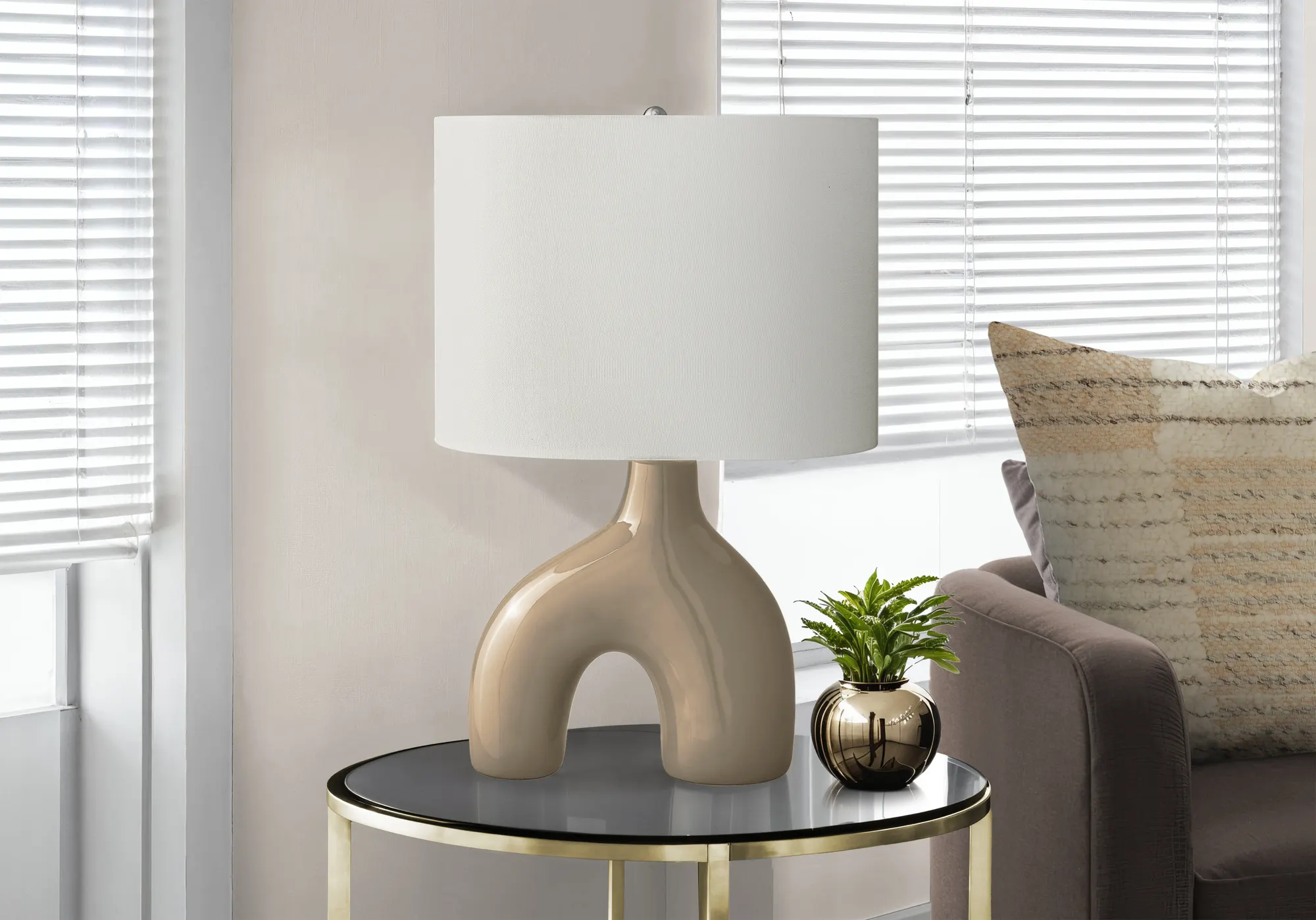 Modern Ceramic Desk Lamp, 25 in