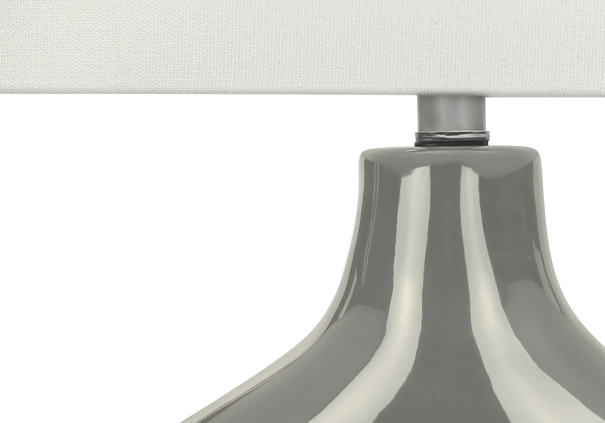 Modern Grey Ceramic Desk Lamp, 25 in, image 3 of 5