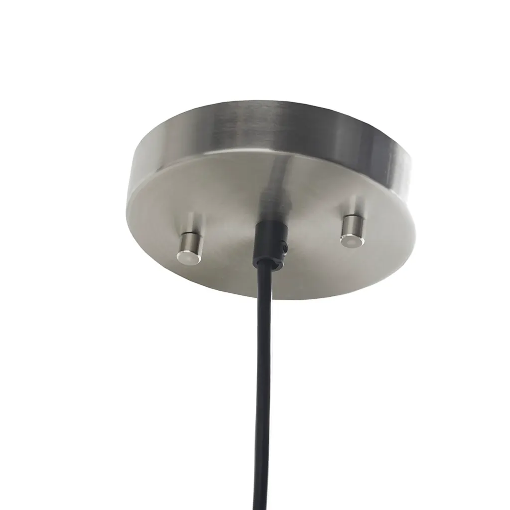 Modern Silver Clear Glass Pendant Light, 9.75 in, image 3 of 8