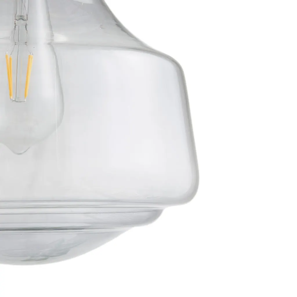 Modern Silver Clear Glass Pendant Light, 9.75 in, image 8 of 8