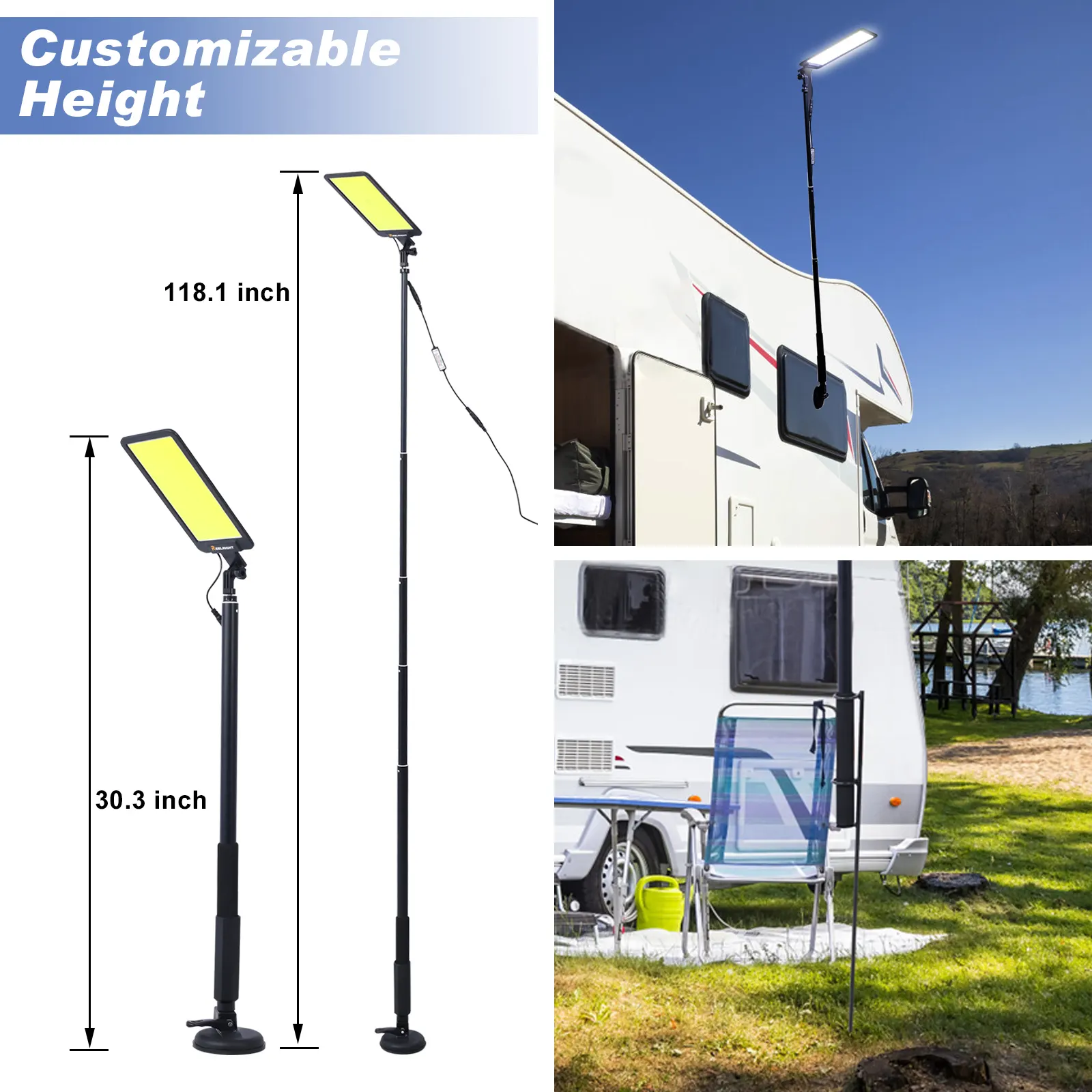 Portable Outdoor Light, 118.1 in, image 2 of 8