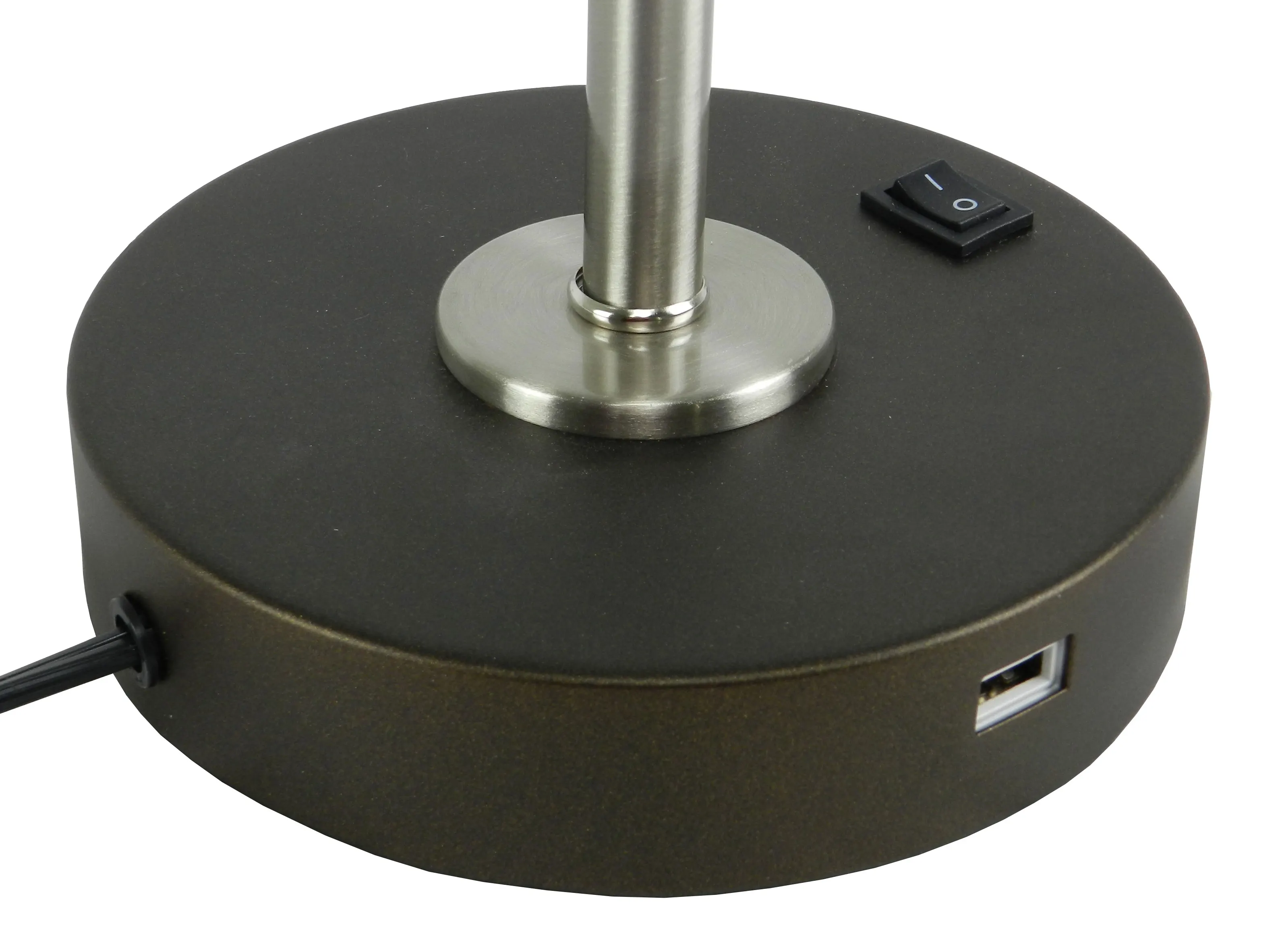 Brushed Nickel Desk Lamp, 15 in, image 4 of 5