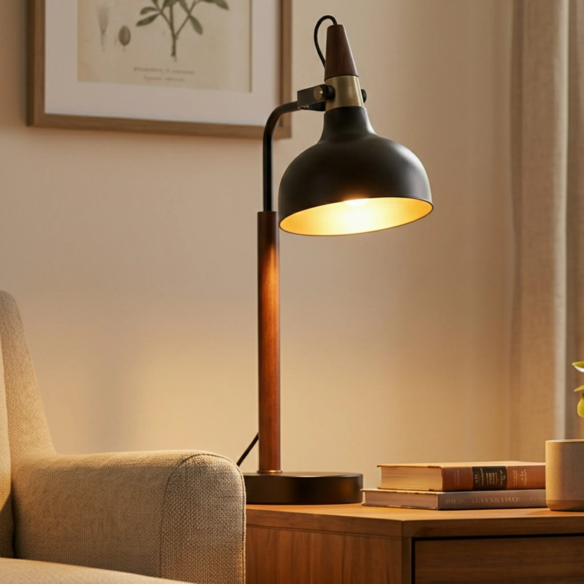 Modern Black Desk Lamp, 20 in